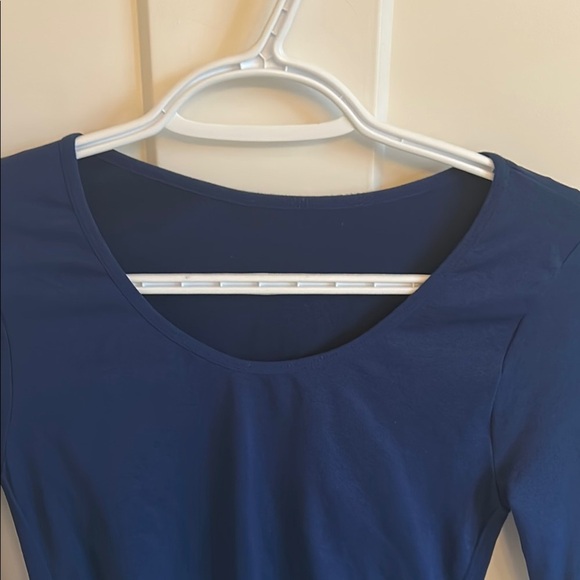 Fitted Blue Long Sleeve Top - Picture 2 of 3